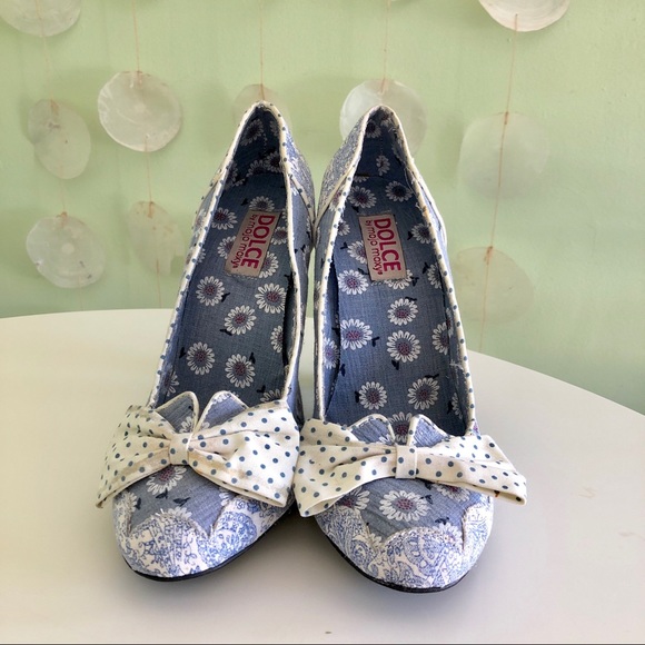 Anthropologie Dolce Mojo Moxy Floral Denim Pumps - Picture 4 of 8